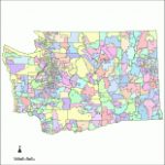 Editable Washington Map With Counties & Zip Codes   Illustrator For Washington State Zip Code Map