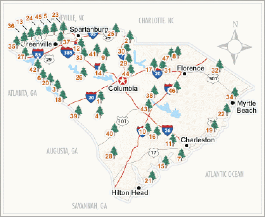 Educating South Carolina: Did You Know North Carolina&amp;#039;s Parks Are with regard to South Carolina State Parks Map