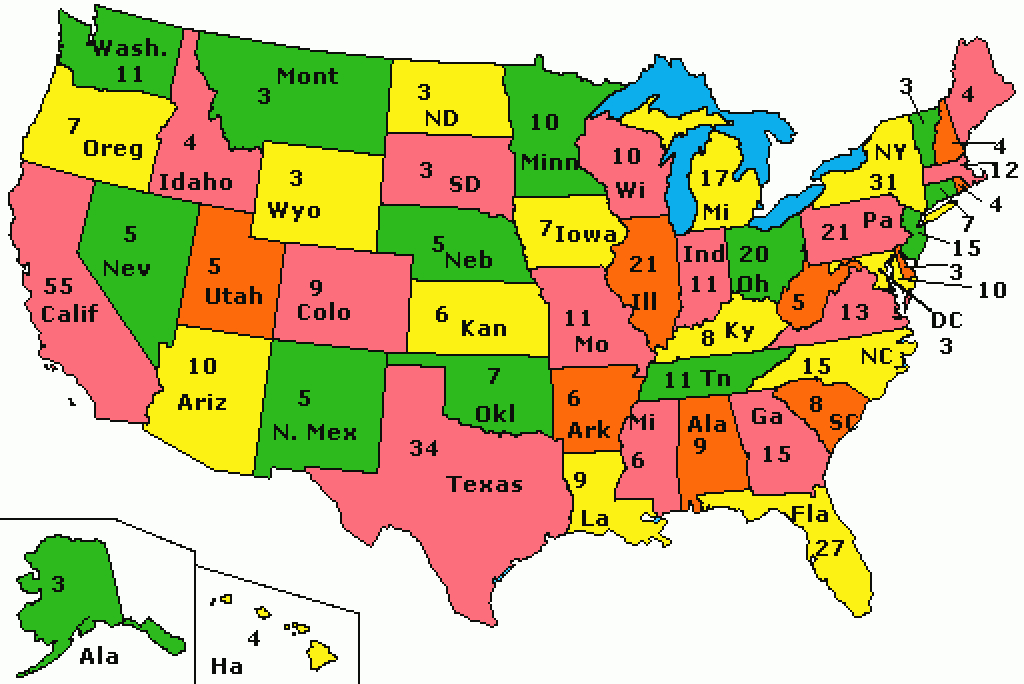 Electoral-Votes-By-State – Atlanta Black Star pertaining to Map Of States And Electoral Votes