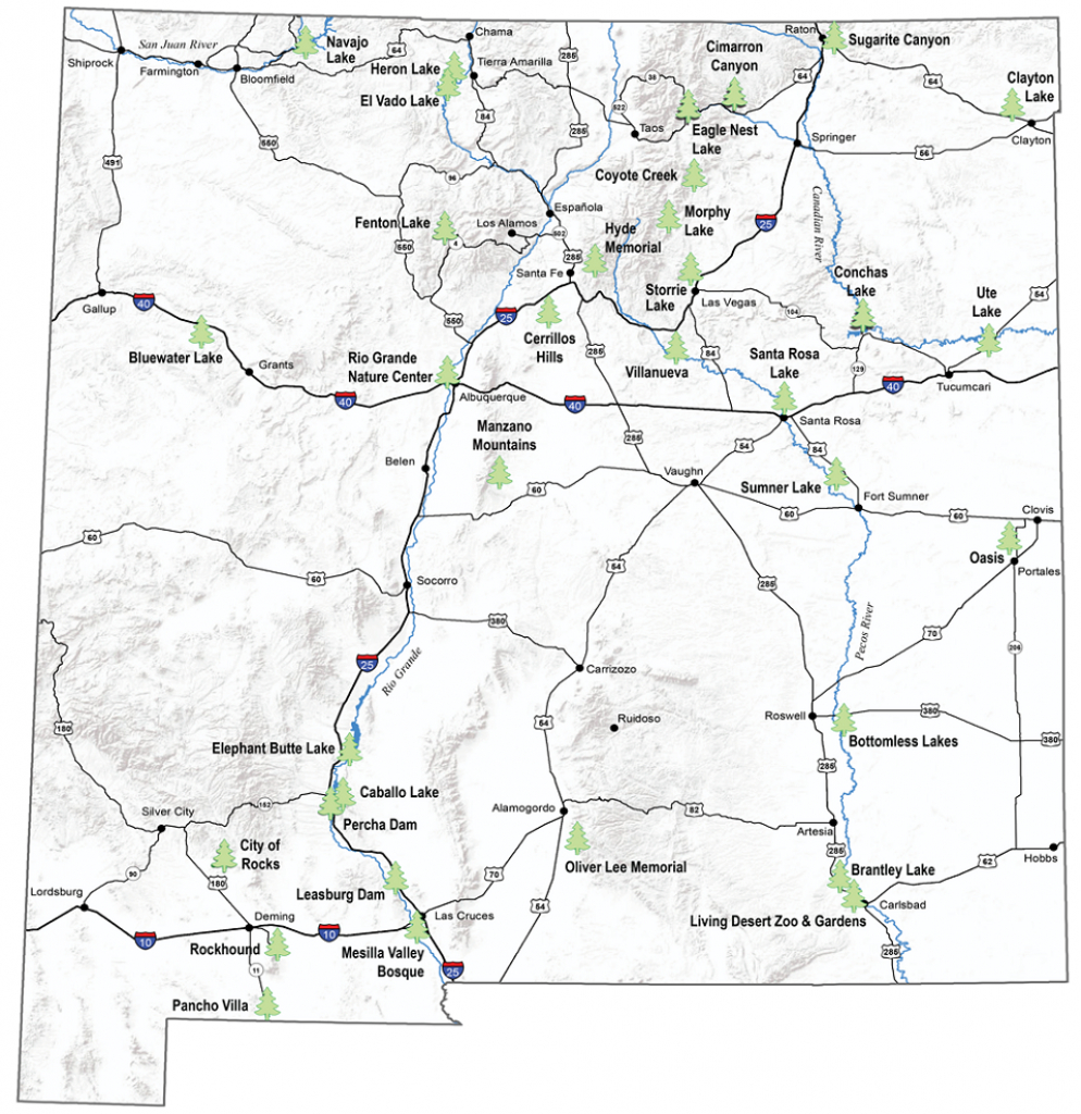 Emnrd State Parks Division inside New Mexico State Map Images