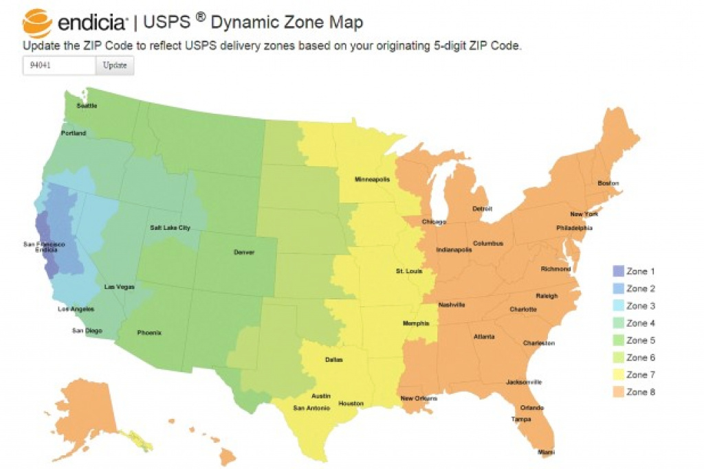 Endicia&amp;#039;s Dynamic Zone Map Takes The Guesswork Out Of Delivery Zones regarding Usps Zip Code Map By State