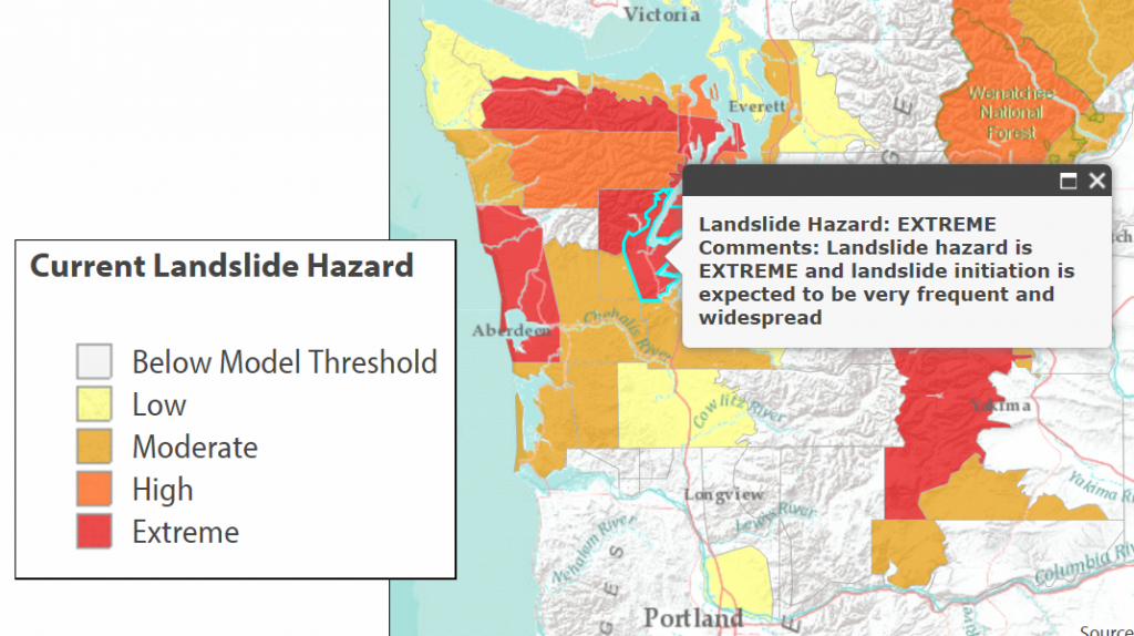 Extreme Landslide Hazard For Mason County – Masonwebtv with regard to Washington State Landslide Map