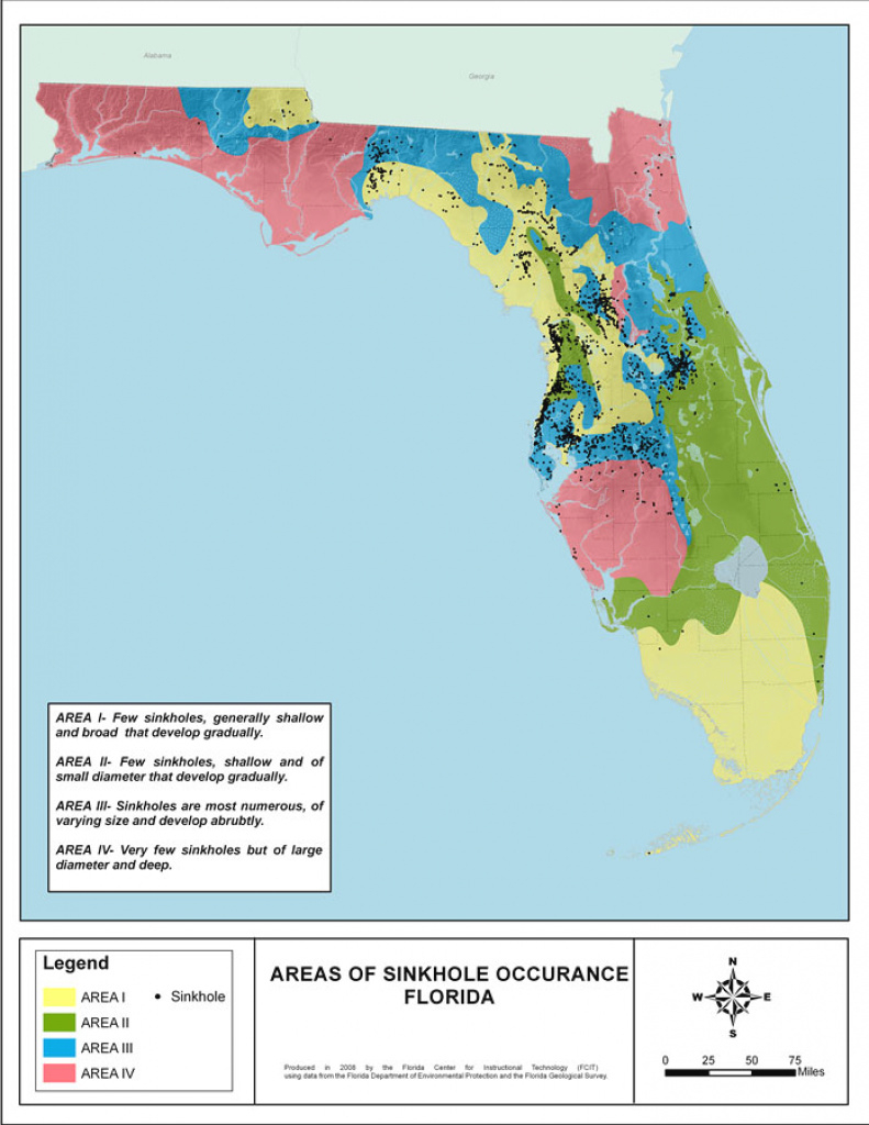 F Florida Sinkholes Map — Downloadable World Map pertaining to Sinkhole Map Washington State