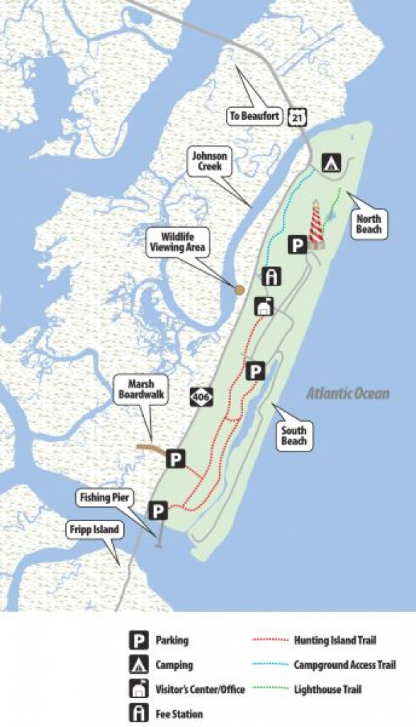 Fall Is Time For South Carolina Anglers To Run The Bulls Off The Beach. in Hunting Island State Park Campsite Map