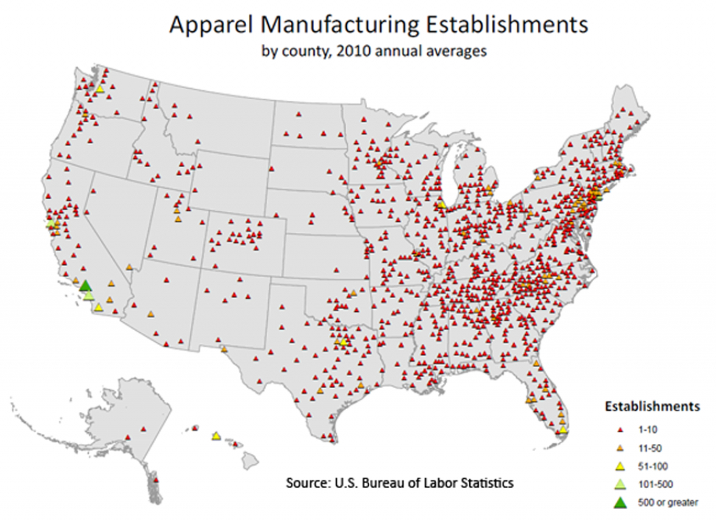 Fashion : Spotlight On Statistics: U.s. Bureau Of Labor Statistics throughout United States Industry Map