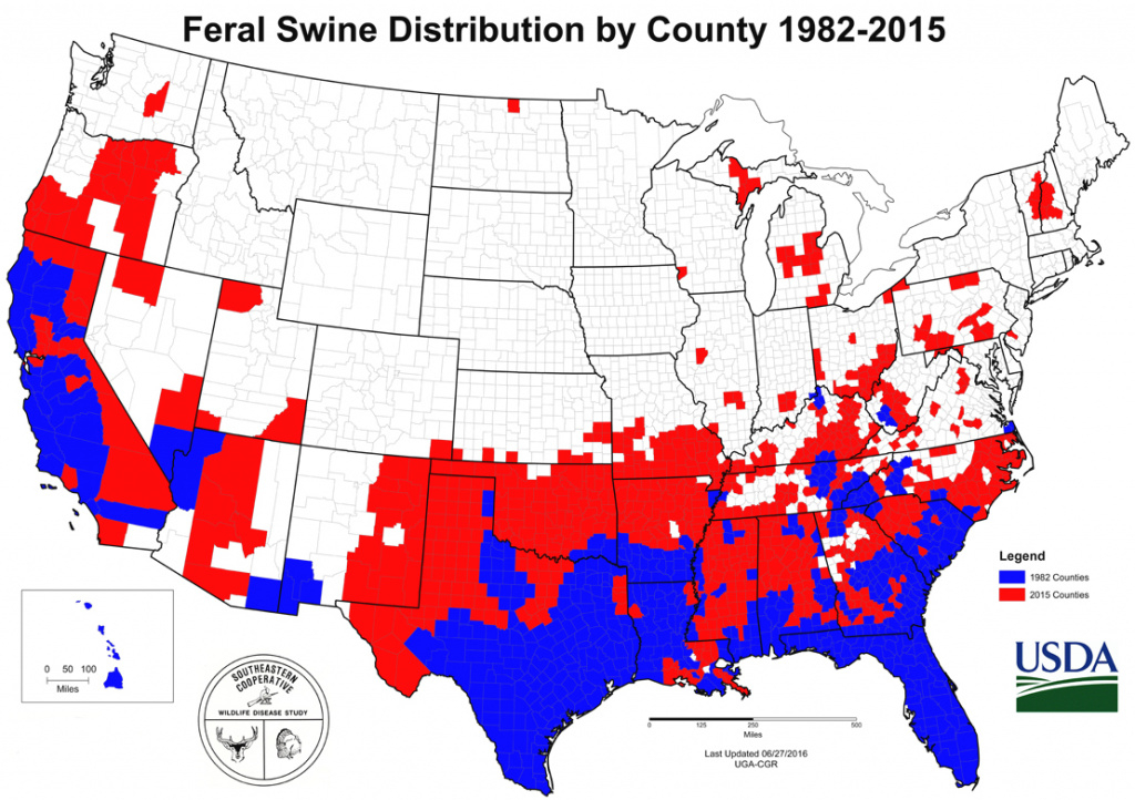 Feral Hogs Are Spreading, But You Can Help Stop Them | Qdma with Red States Map 2015