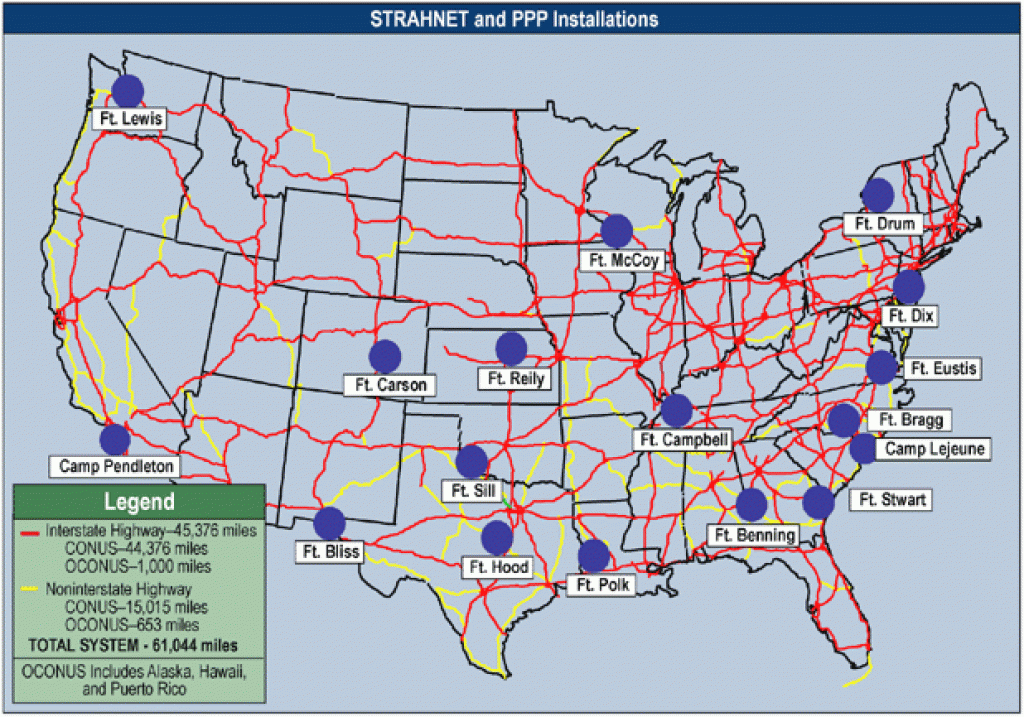 Fhwa Office Of Operations - Coordinating Military Deployments On throughout Military Bases By State Map