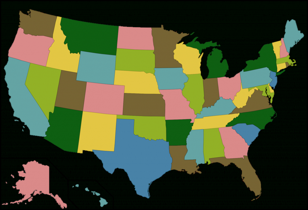 File:color Us Map With Borders.svg - Wikimedia Commons in Us Map Color States
