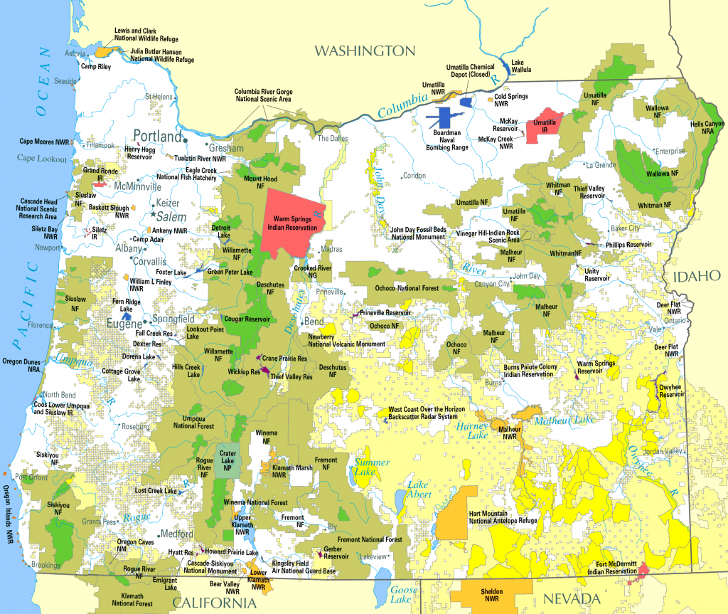 File:federal Lands In Oregon - Wikimedia Commons regarding Washington State Public Land Map