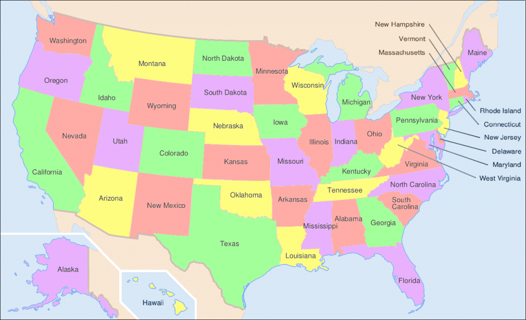 File:map Of Usa Showing State Names - Wikimedia Commons throughout Picture Of Us Map With States