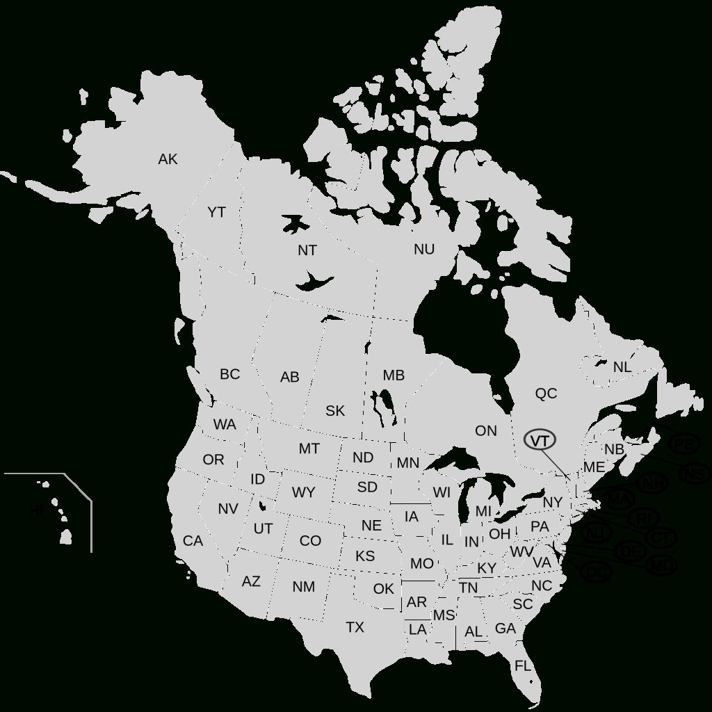 File:usa And Canada With Names.svg - Wikimedia Commons with regard to United States Canada Map
