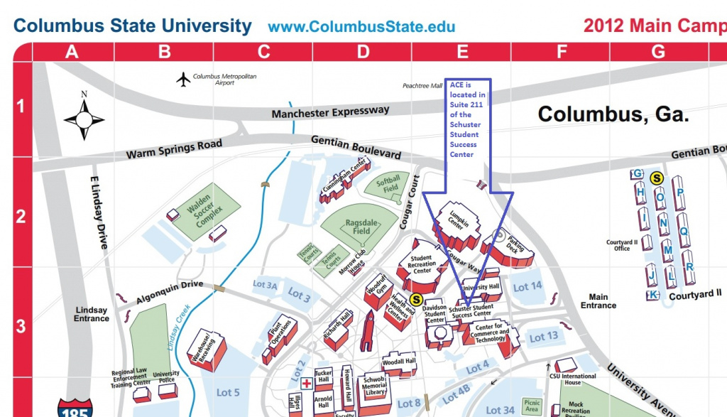 Find Ace On Campus for Columbus State Campus Map