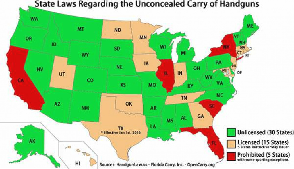 Florida Carry Action Alert: Open Carry Bill In Committee Tomorrow with regard to Open Carry States Map 2017