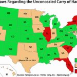 Florida Carry Action Alert: Open Carry Bill In Committee Tomorrow With Regard To States That Allow Open Carry Map