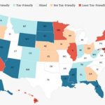 Florida Ranks #4 On Kiplinger's List Of Most Tax Friendly States With States Without Income Tax Map