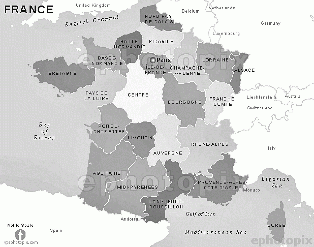 France States Map Black And White | Black And White States Map Of for France States Map