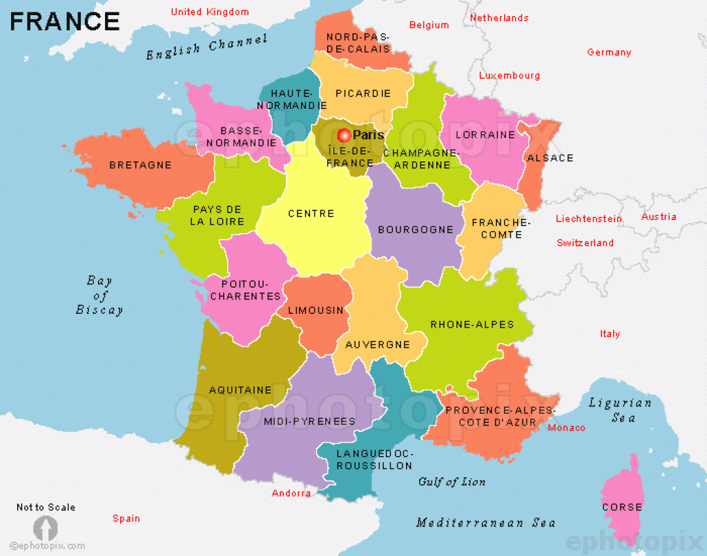 France States Map | States Map Of France | France Country States Map throughout France States Map