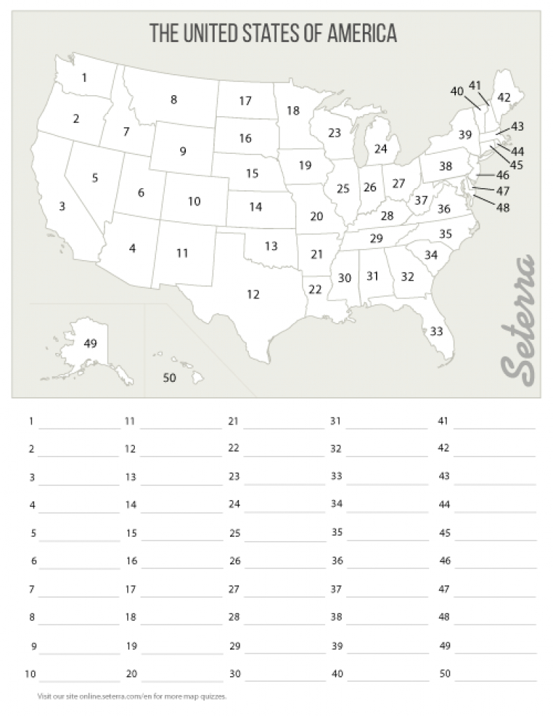 Free Downloadable Map Quiz For Offline Practice (Pdf) Us States regarding United States State Map Quiz