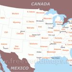 Free Printable Maps Of The United States Throughout Printable Usa Map With States And Cities