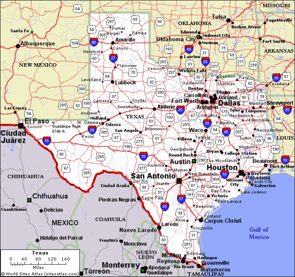 Free Printable Texas State Map in Www Texas State Map