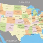 Free Printable Us States And Capitals Map | Map Of Us States And With Regard To North America Map With States And Capitals