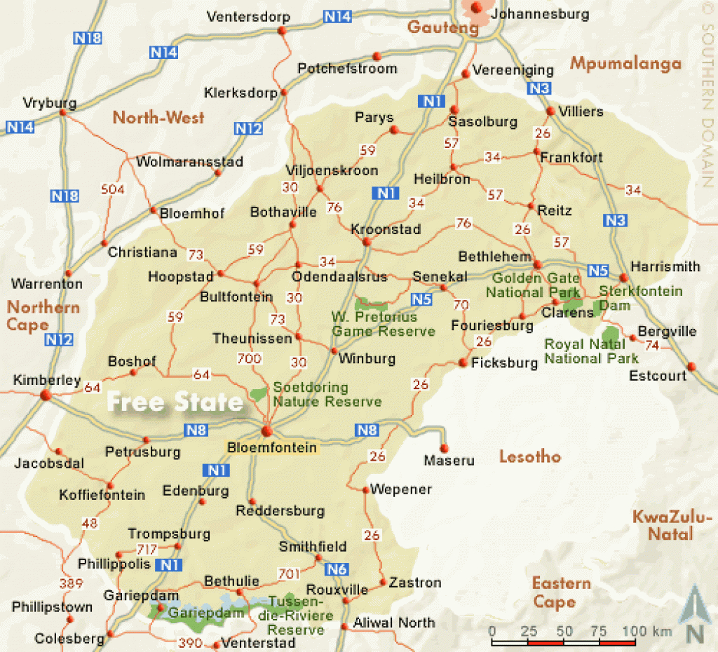 Free State Map Navigator with Free State Map