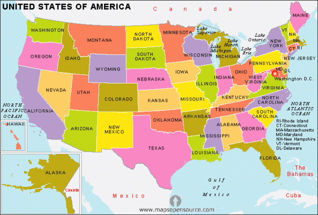 Free Usa States Map | States Map Of Usa | States Usa Map | United throughout Picture Of Us Map With States
