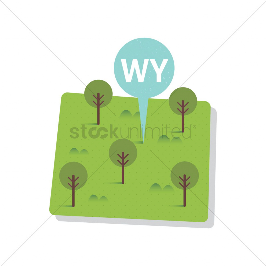 Free Wyoming State Map Vector Image - 1557093 | Stockunlimited for Free Wyoming State Map