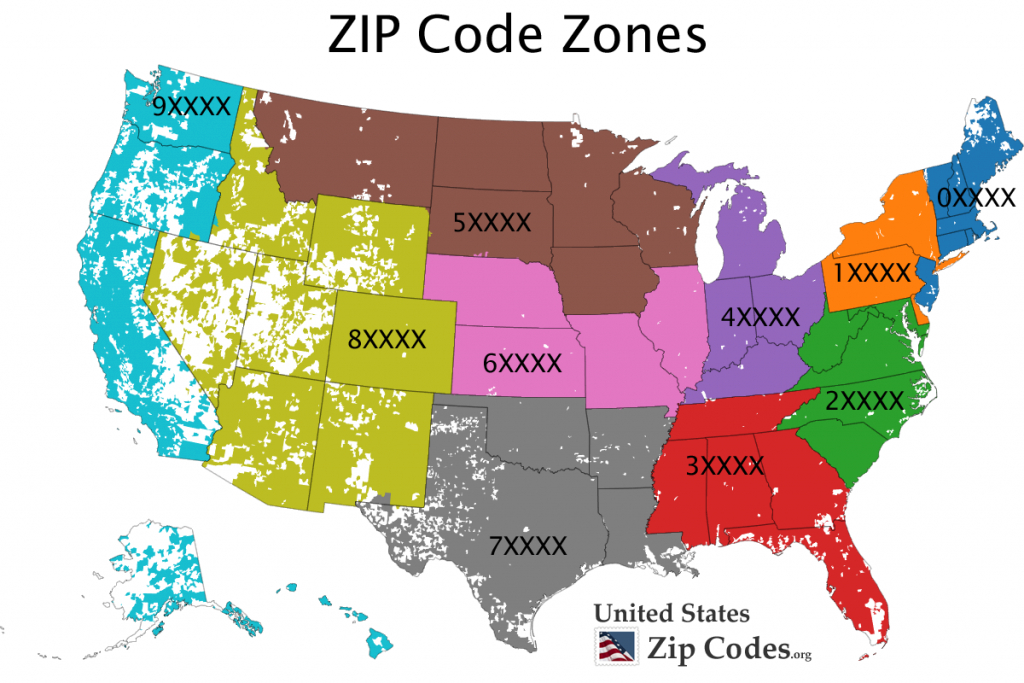 Free Zip Code Map, Zip Code Lookup, And Zip Code List with regard to Zip Code Maps By State