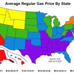Gas Prices Still Falling: A State By State Look | Investorplace Within Gas Prices Per State Map