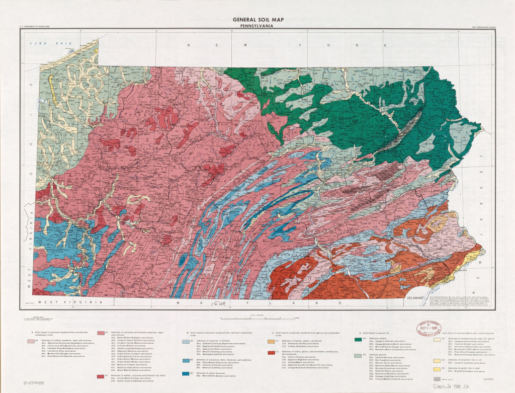 General Soil Map, Pennsylvania | Library Of Congress for Penn State Soil Map