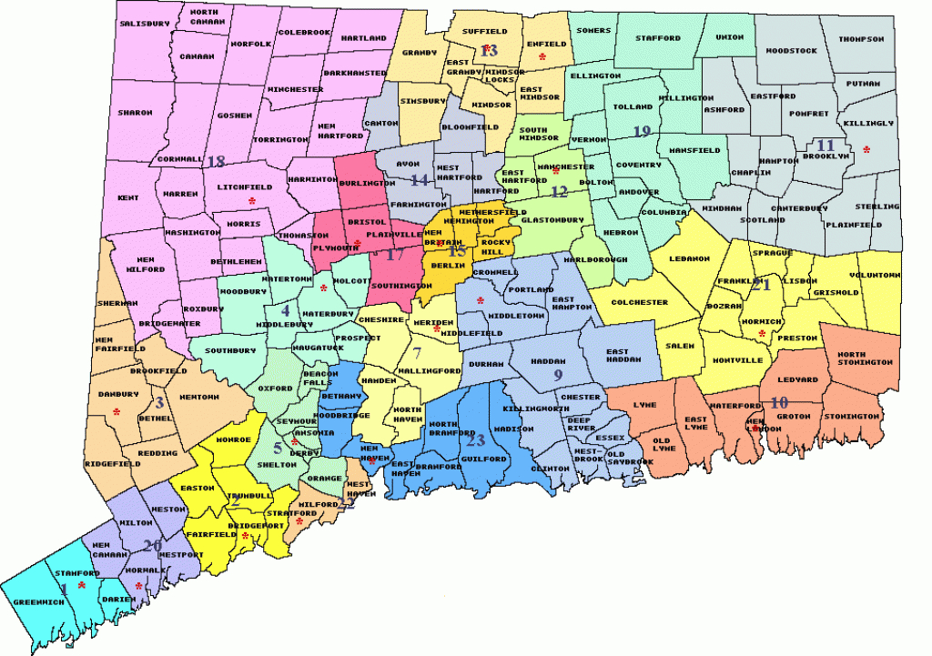 Geographic Area Courts Of Connecticut throughout State Of Ct Map With Towns