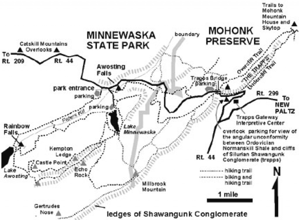 Geology Of National Parks for Minnewaska State Park Trail Map