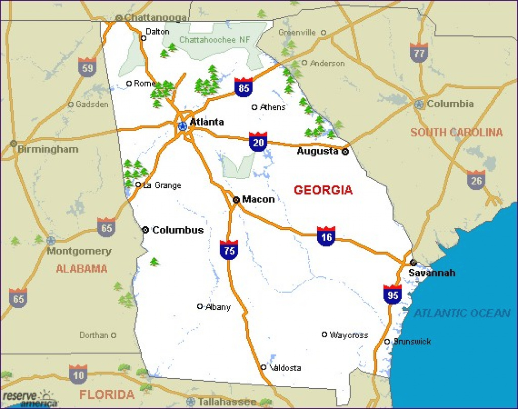 Georgia Camping Resources And Information for Georgia State Parks Map
