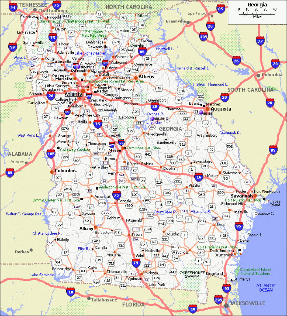 Georgia Map Of State - Yahoo Image Search Results | Information intended for Georgia State Highway Map