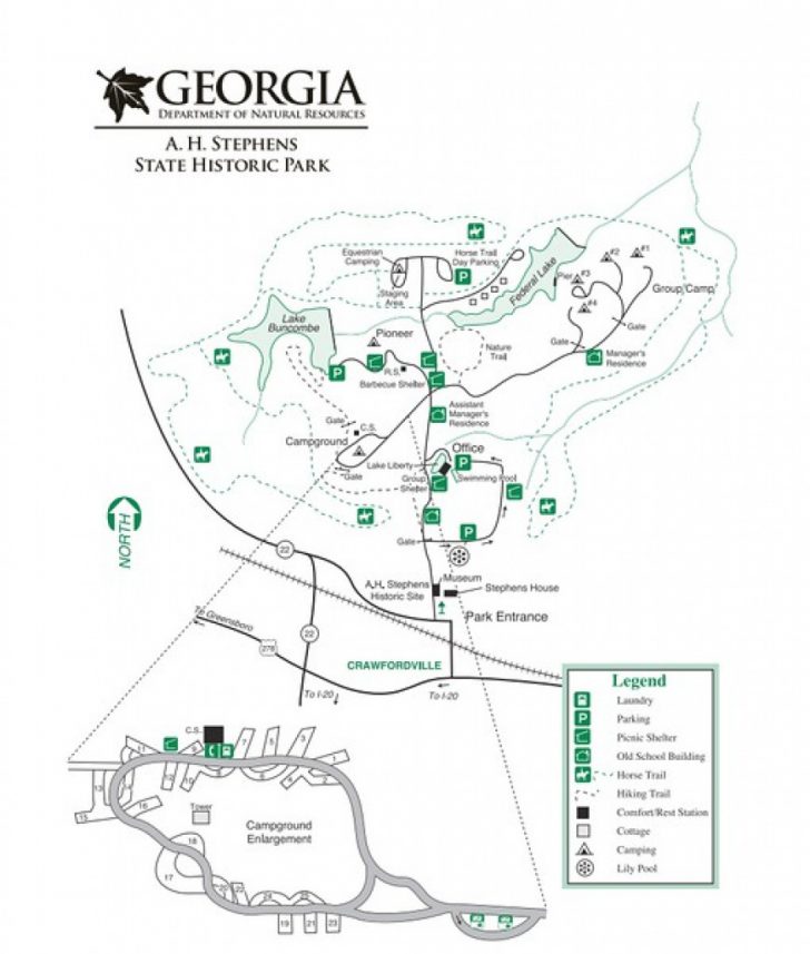 Georgia State Park Maps Dwhike For Georgia State Parks Map Printable Map 0209