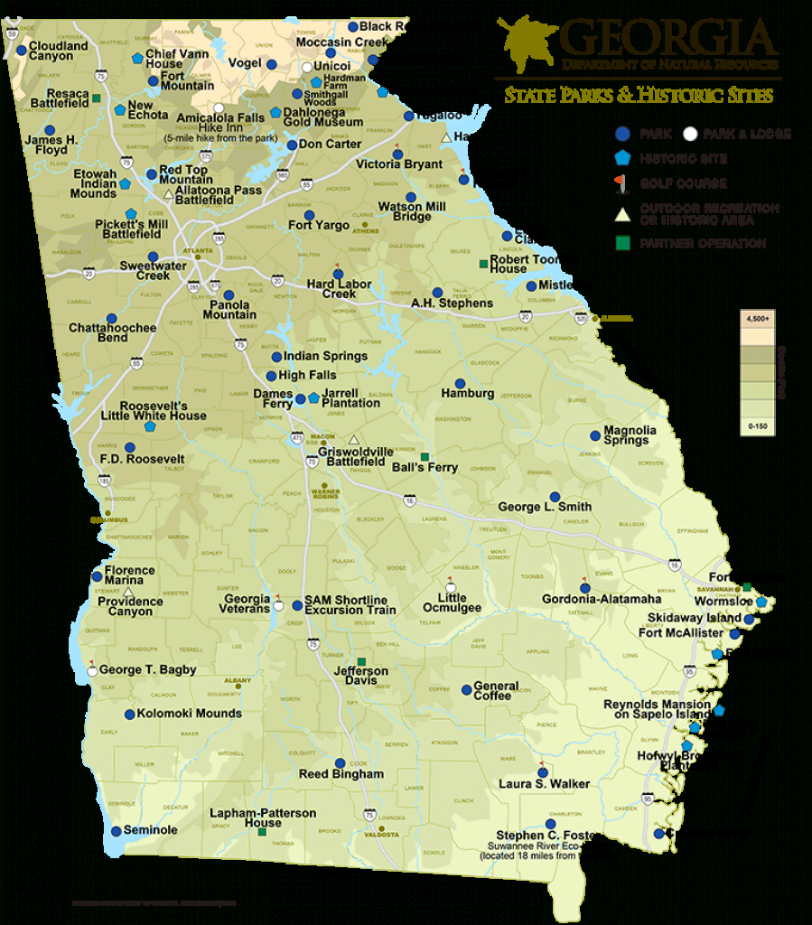 Georgia State Parks &amp;amp; Historic Sites Map | State Parks &amp;amp; Historic Sites intended for State Park Map