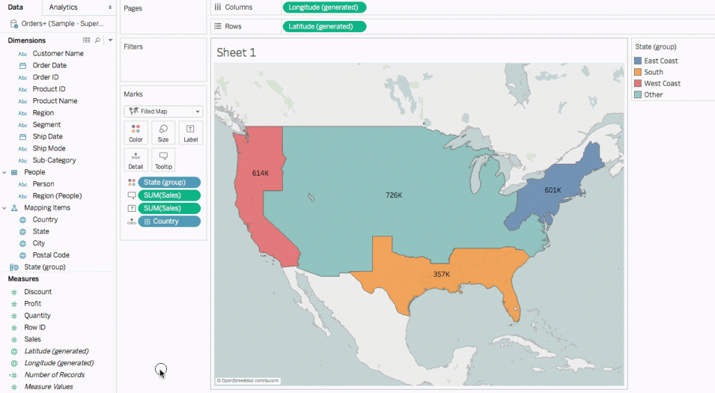 Get Started Mapping With Tableau inside Create A State Map