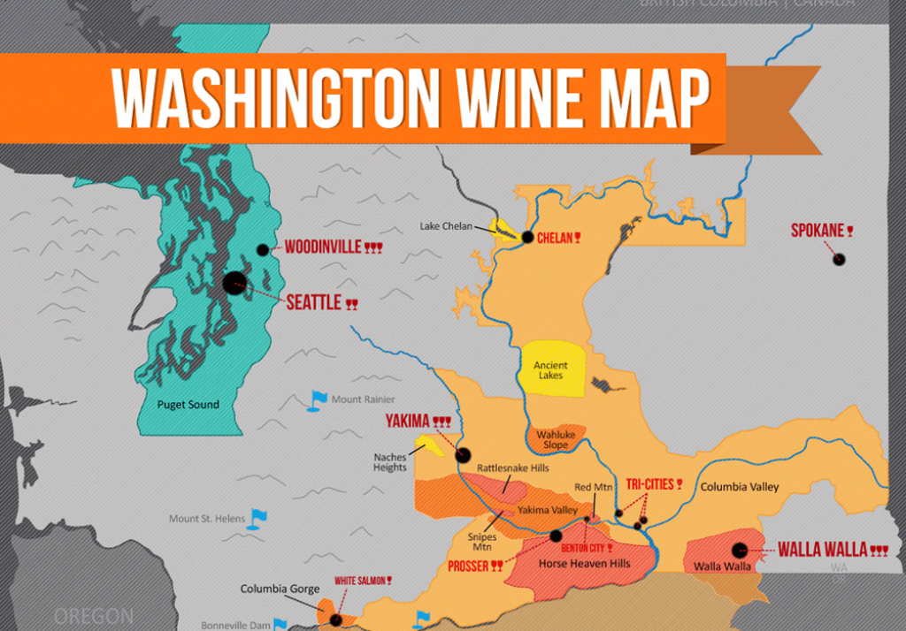 Get To Know Washington Wine Country (Map) | Wine Folly with Washington State Wineries Map