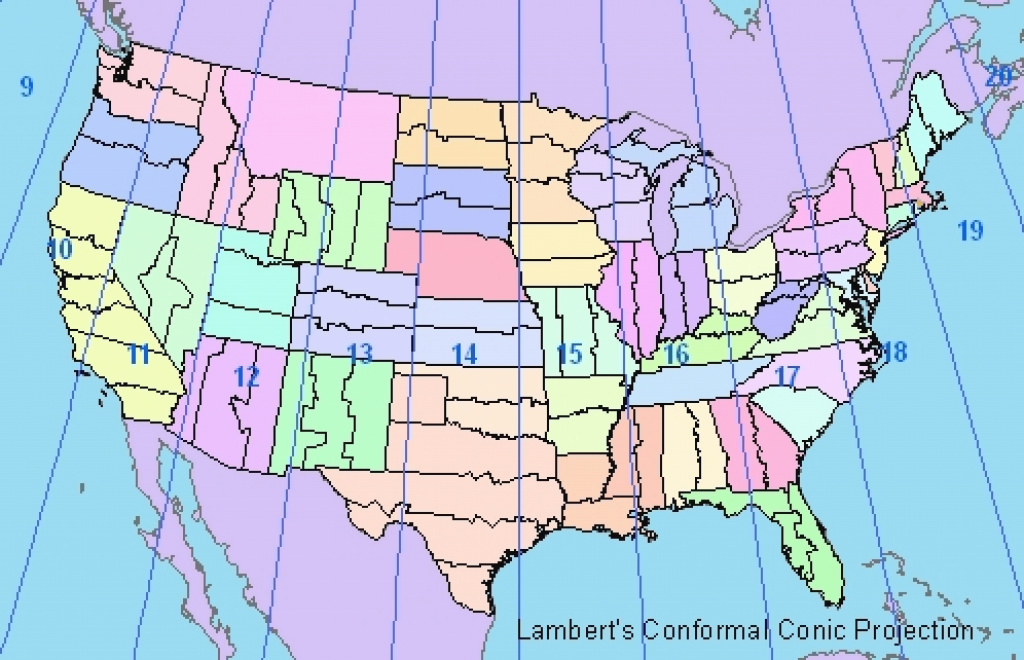 Gis Manual: Fundamentals Of Map Projections within State Plane Coordinate System Map