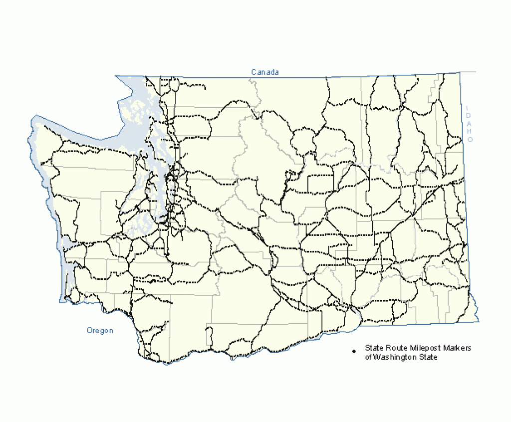 Gis Thumbnail - State Route Mile Post Markers Of Washington State - View pertaining to Washington State Milepost Map