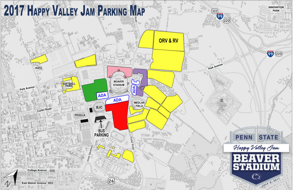 Going To Happy Valley Jam? Penn State Releases Parking Details pertaining to Penn State Football Parking Map