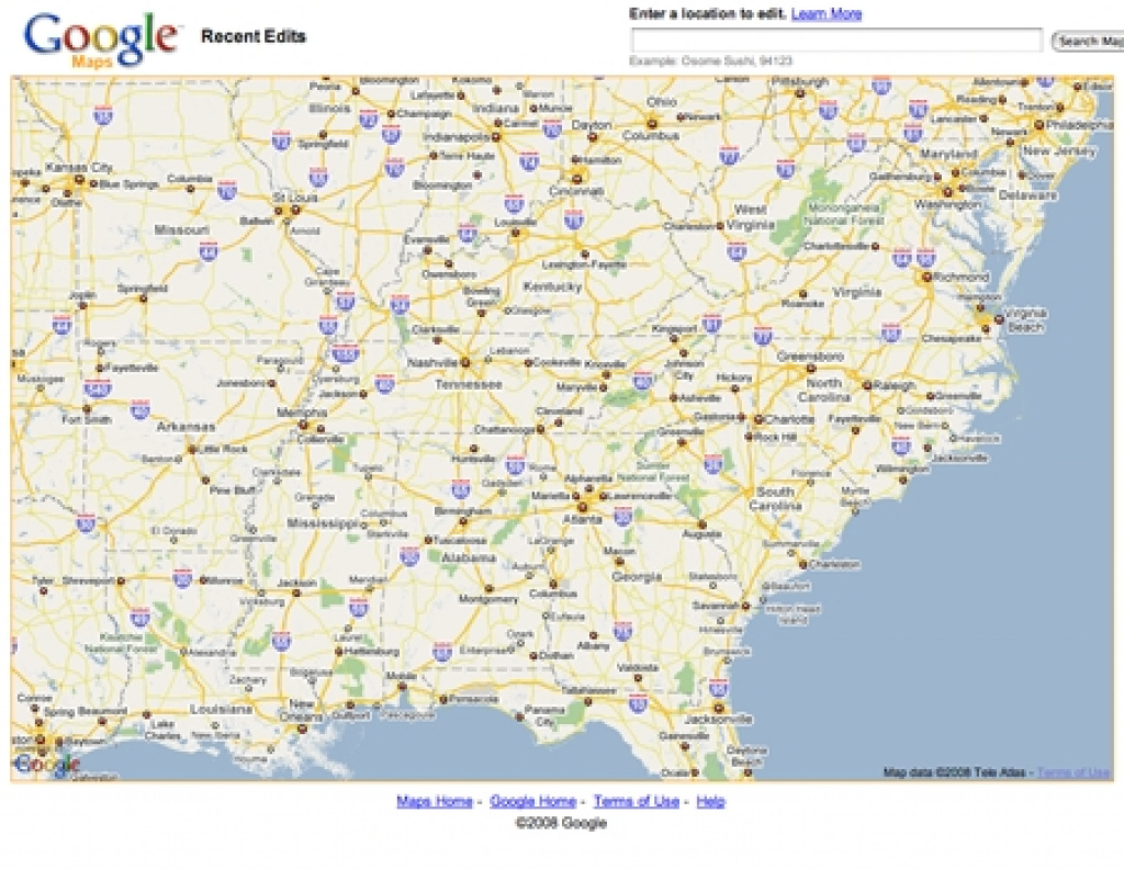 Google Maps Usa Picture Usa Map With States And Cities Google Maps throughout Usa Map With States And Cities Google Maps