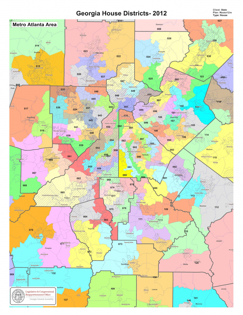 Georgia State Senate District Map Printable Map 9687