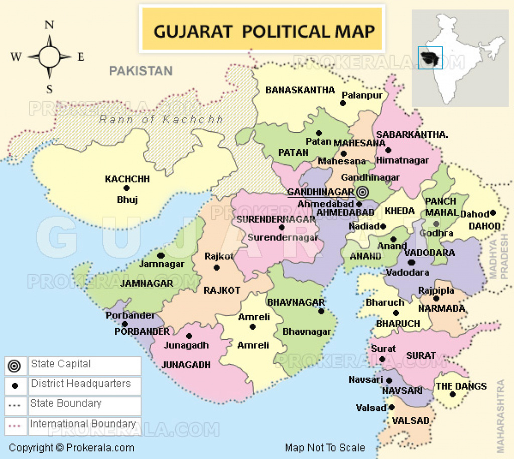 Gujarat Map | Districts Map Of Gujarat | Gujarat State Map within State Map Com