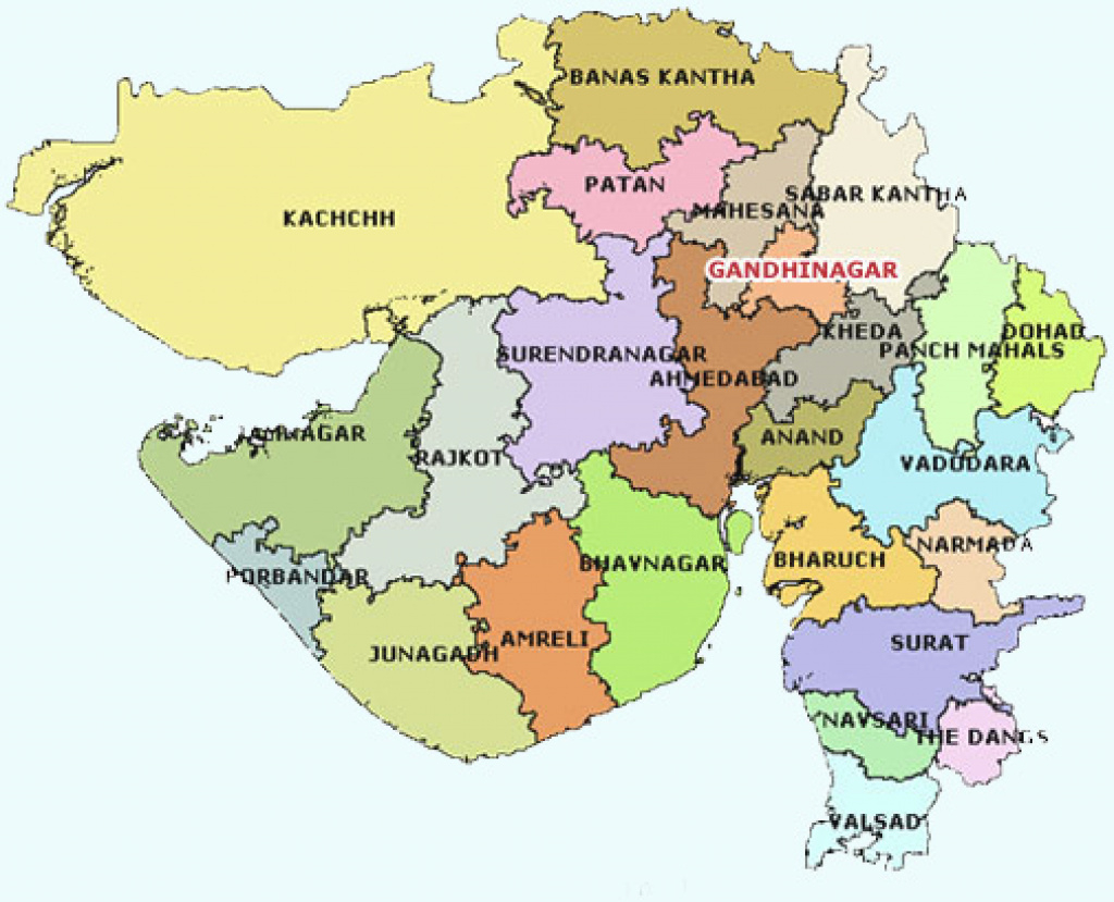 Gujarat Schools List Schools In Gujarat - Gujaratschools.co.in with Map Of Gujarat State District Wise