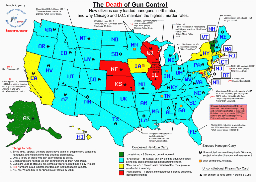 Gun Control | Felons For Gun Control | Page 2 regarding Gun Control Laws State Map