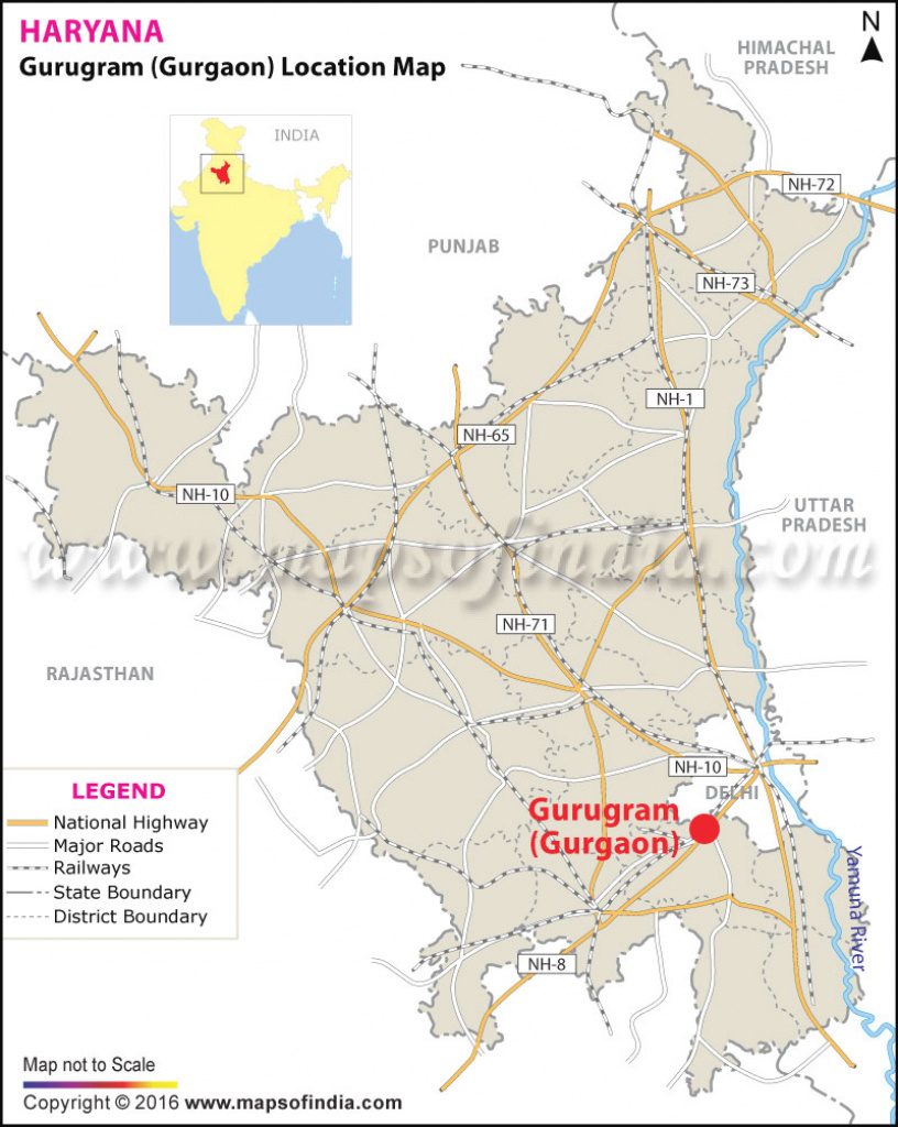 Gurgaon Location Map, Where Is Gurgaon within Is State Map
