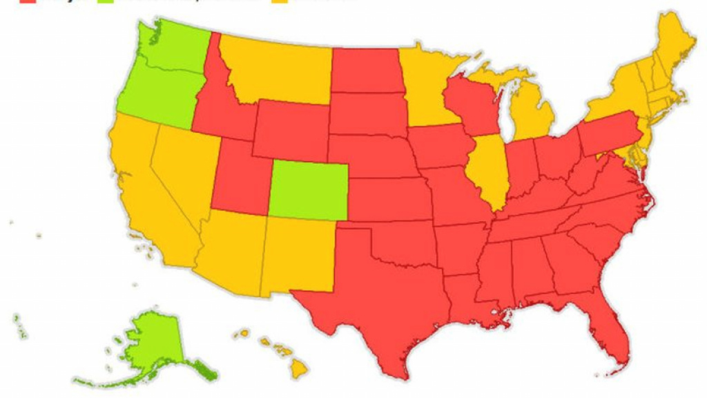Here&amp;#039;s A Map Of Every State And Their Marijuana Laws regarding Marijuana States Map