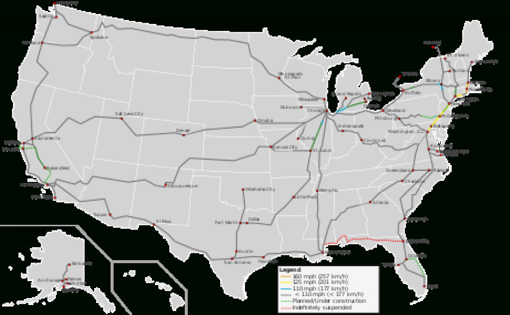 High-Speed Rail In The United States | Revolvy with regard to United States Train Map